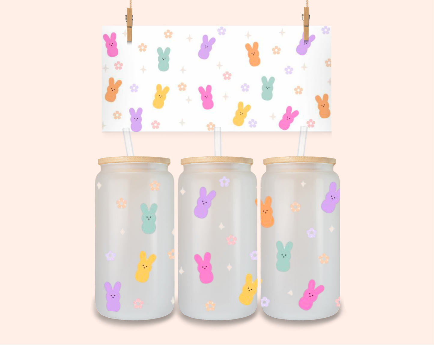Peeps and Daisies UV DTF 16 Oz