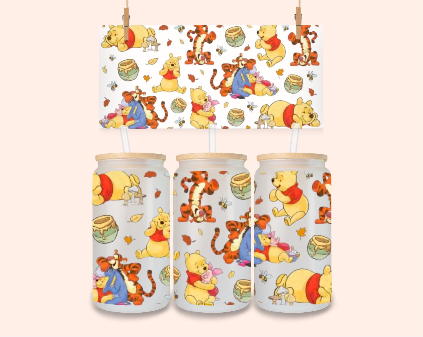 Winnie the pooh Print UV DTF 16 Oz