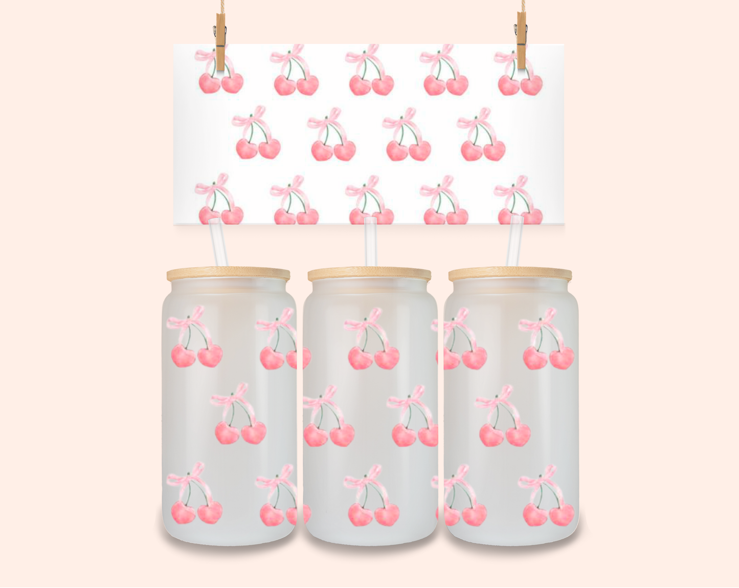 Pink Cherry UV DTF 16 Oz