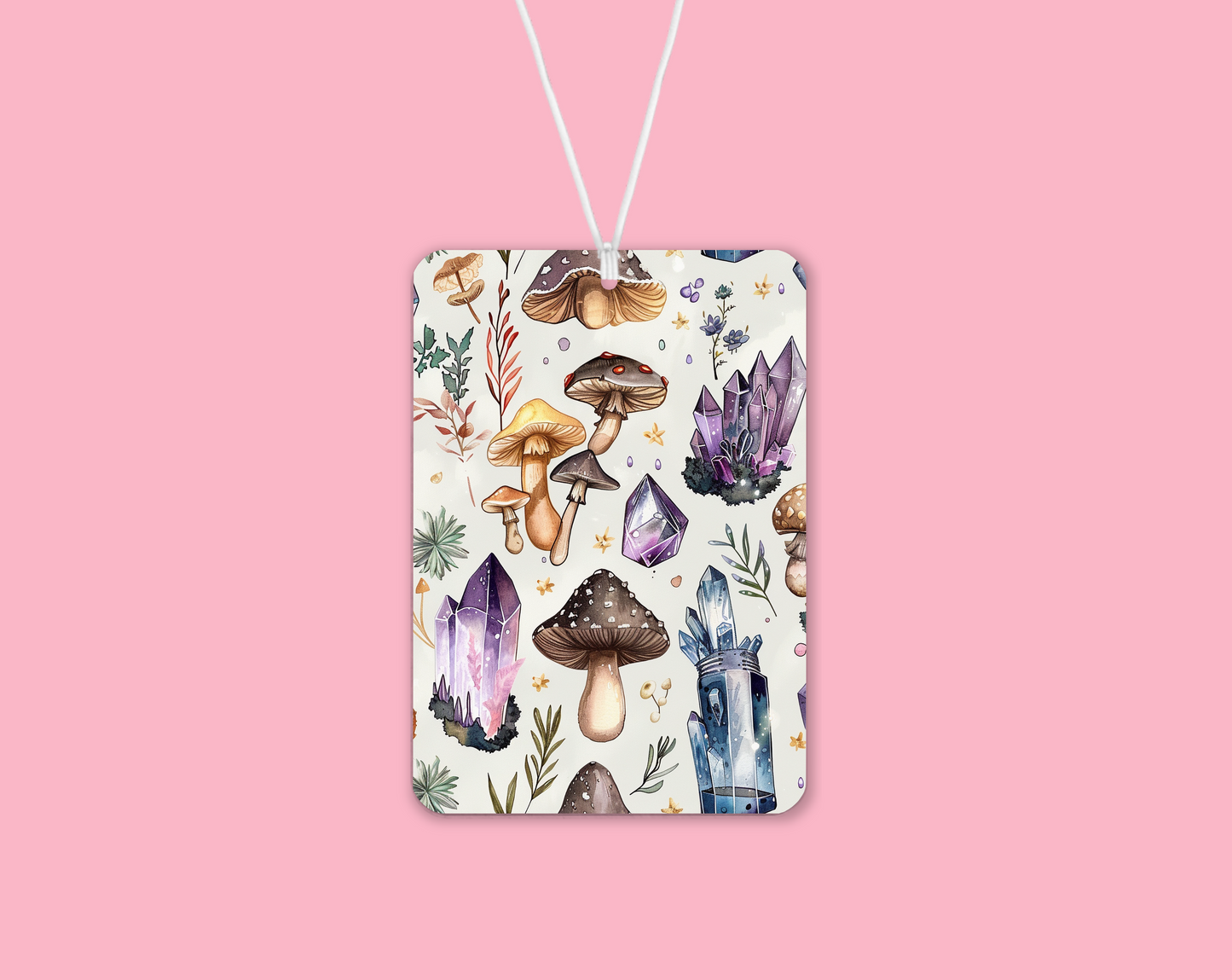 Boho crystal and mushrooms air freshener