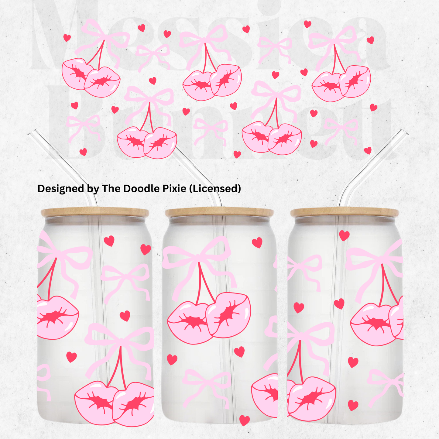 Cherry Lips UV DTF 16 Oz