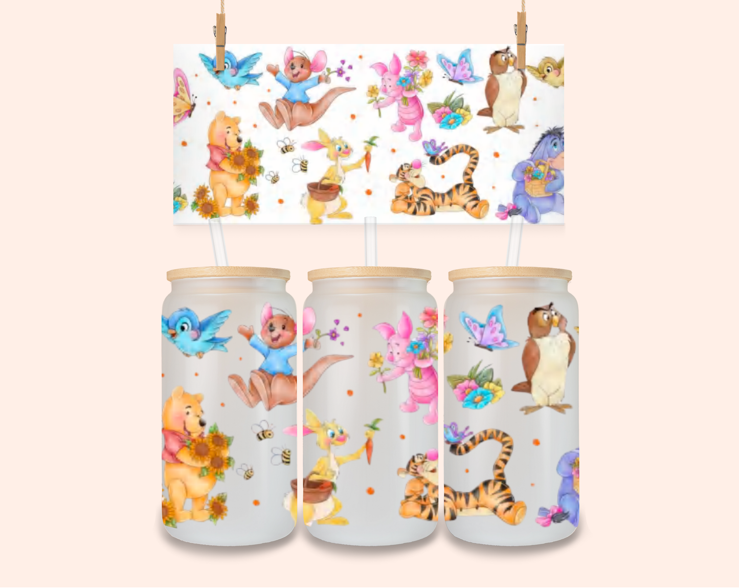 Winnie Picnic UV DTF 16 Oz