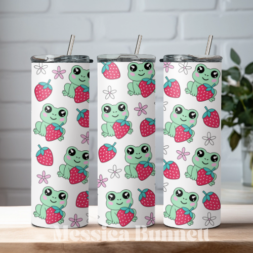 Frogs and Strawberries Tumbler