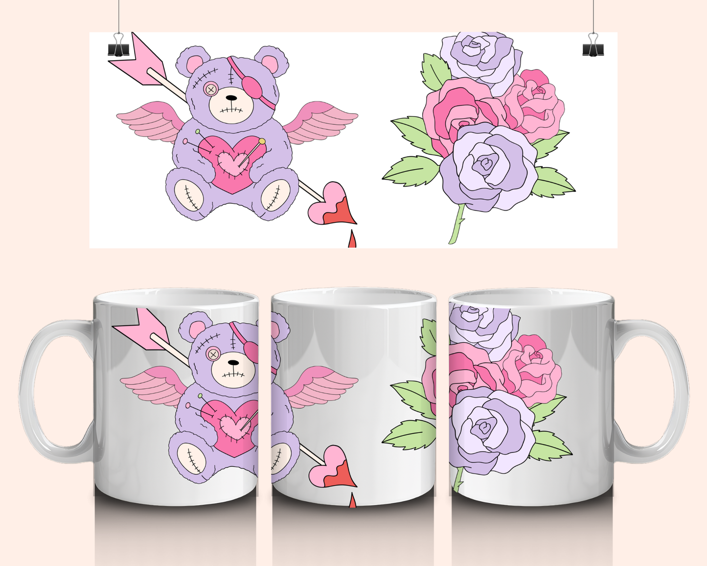 Cupid bear mug