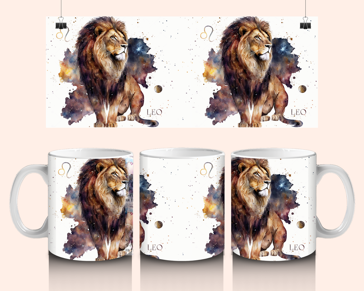 Leo Watercolour mug