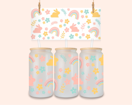 Rainbows and Bunnies UV DTF 16 Oz