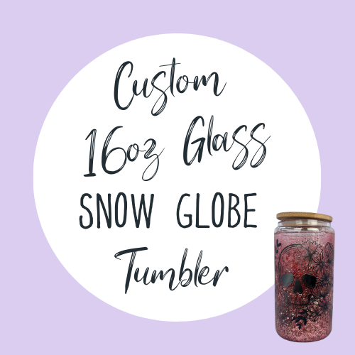 Custom 16oz Libby Glass Snow Globe tumbler
