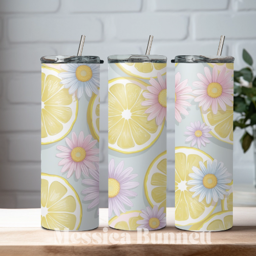 Lemons and Daisies Tumbler
