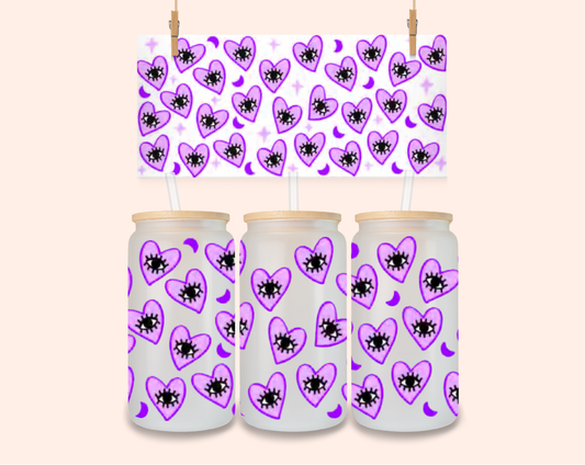 Purple evil eye UV DTF 16 Oz