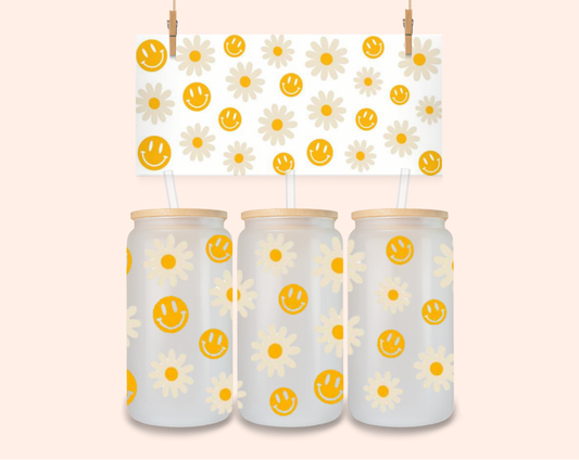 Daisy and smiles UV DTF 16 Oz