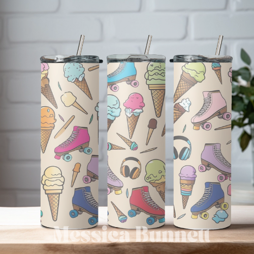 Ice Creams and Roller Skates Tumbler