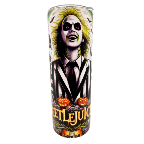 20oz tumbler Beetle Juice