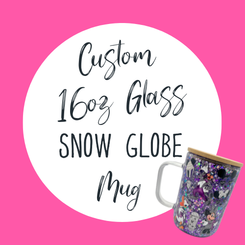 Custom 16oz Glass Snow Globe Mug/Cup