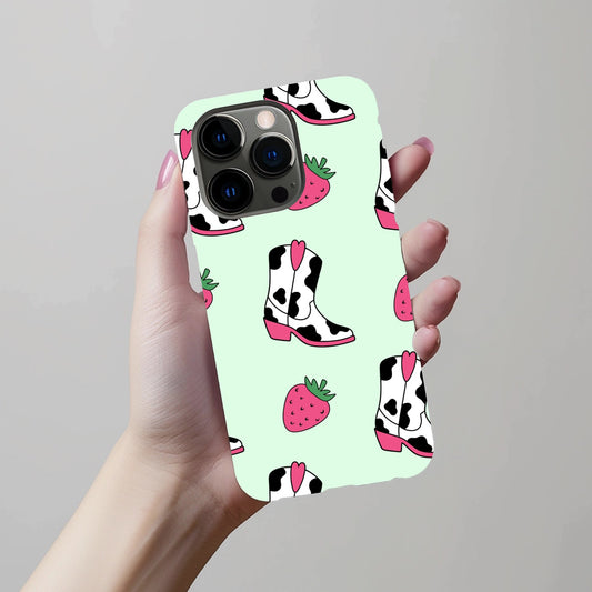 Boots and Strawberries Phone Case