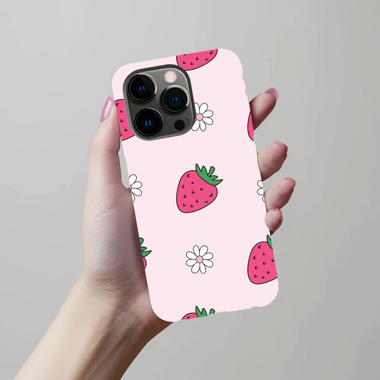 Strawberries and Daisies Phone Case