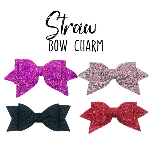 Bow straw charm