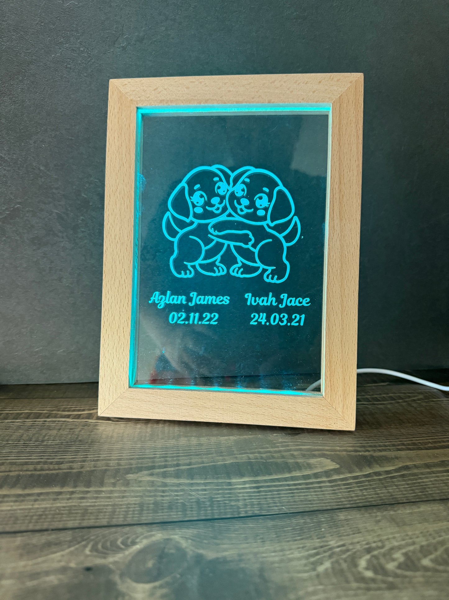 Custom Wooden Frame Night light