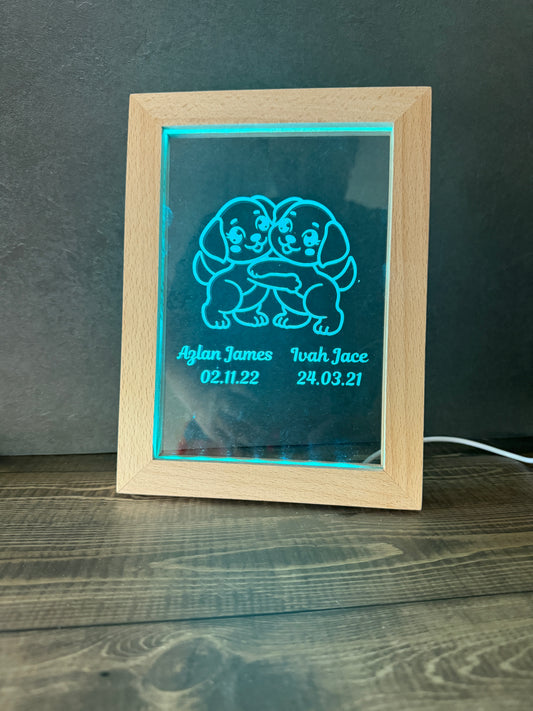 Custom Wooden Frame Night light