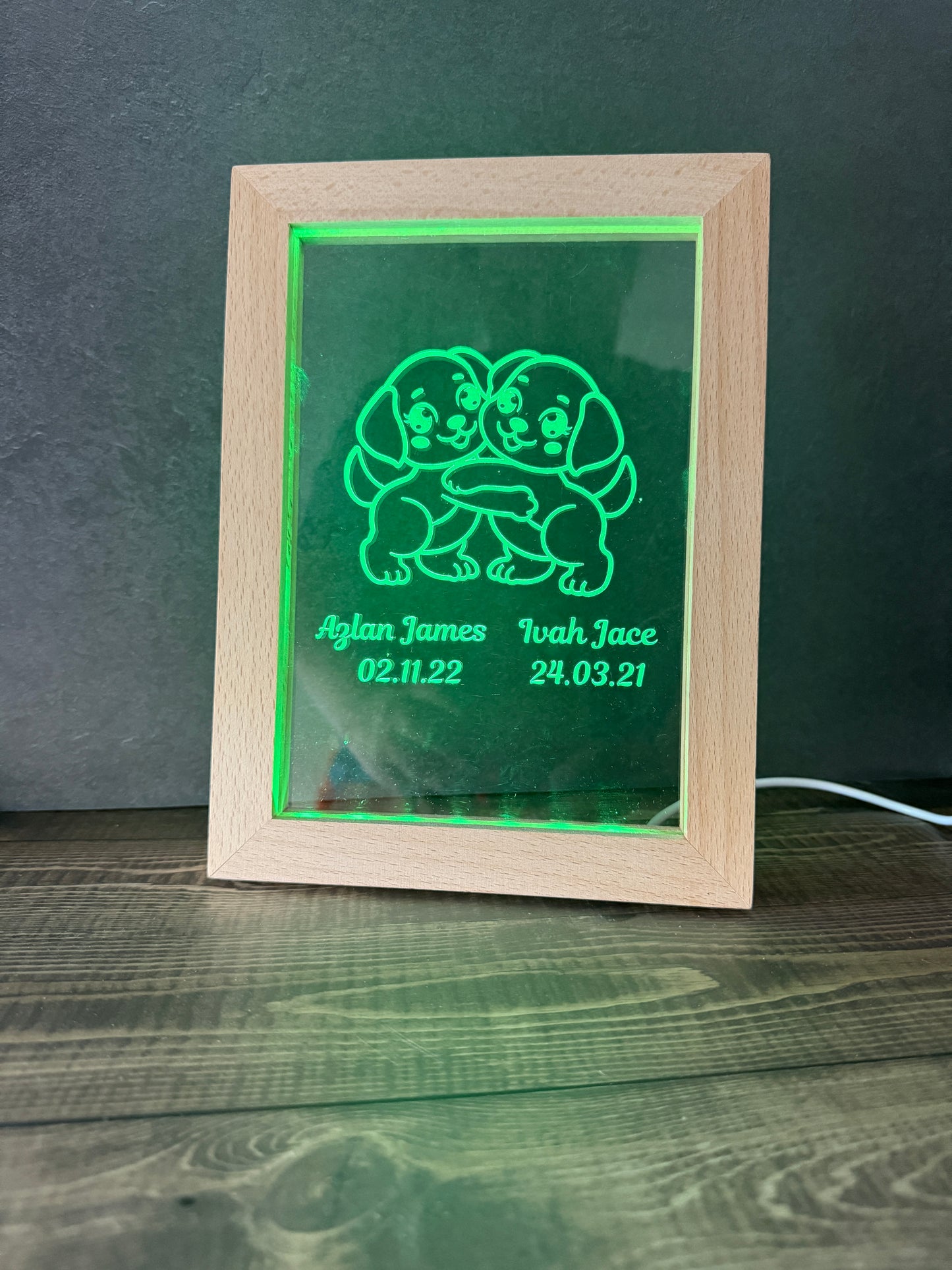 Custom Wooden Frame Night light