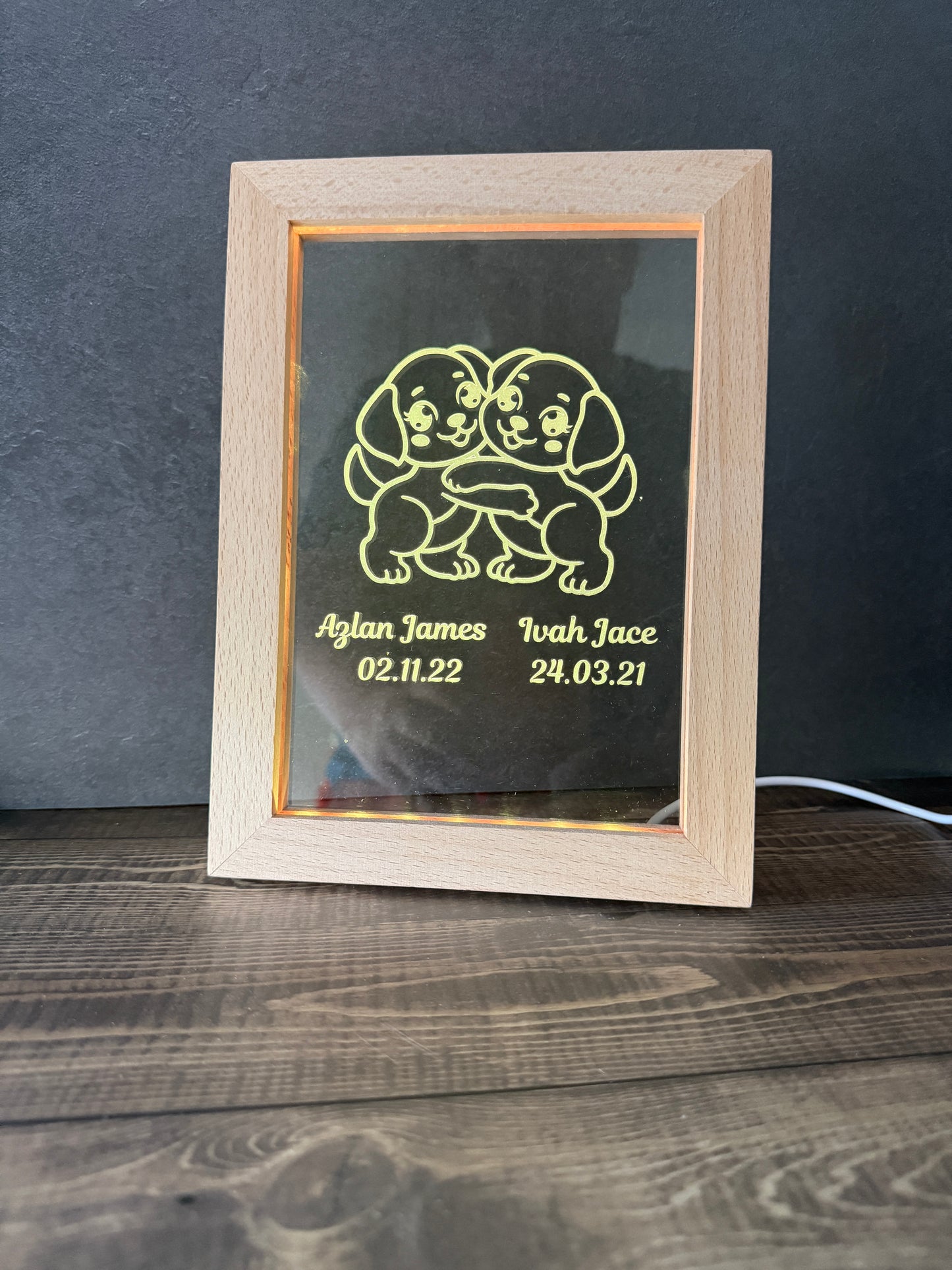 Custom Wooden Frame Night light