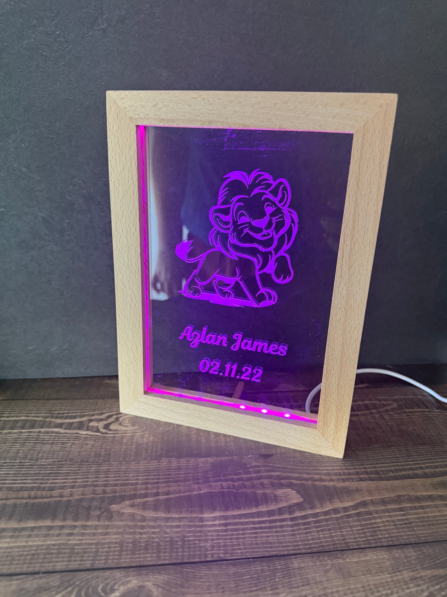 Custom Wooden Frame Night light