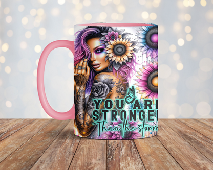 Stronger than the storm mug